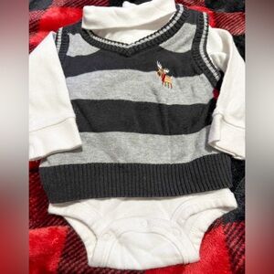 Newborn baby boy Christmas outfit